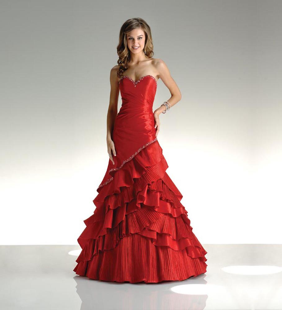 Red on wedding dresses