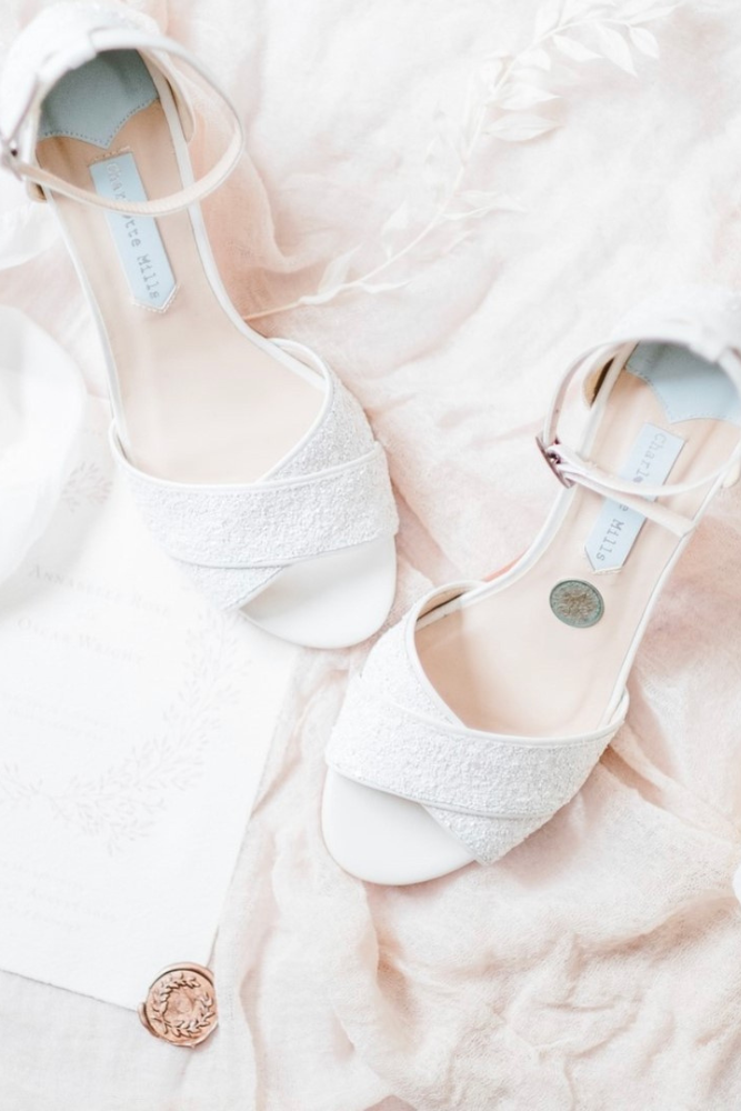 luxurious wedding shoes peep toe sandals