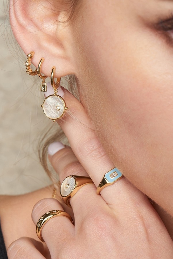  wedding gold jewellery earrings round orinjewelers