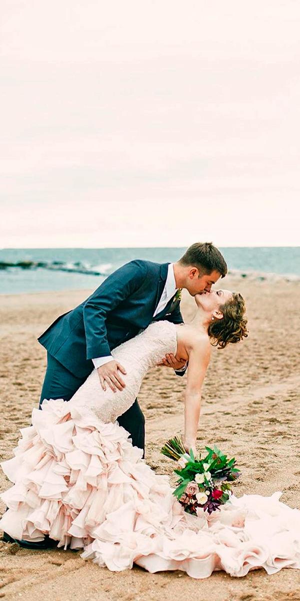 mermaid strapless sweetheart pink wedding dresses maggie sottero