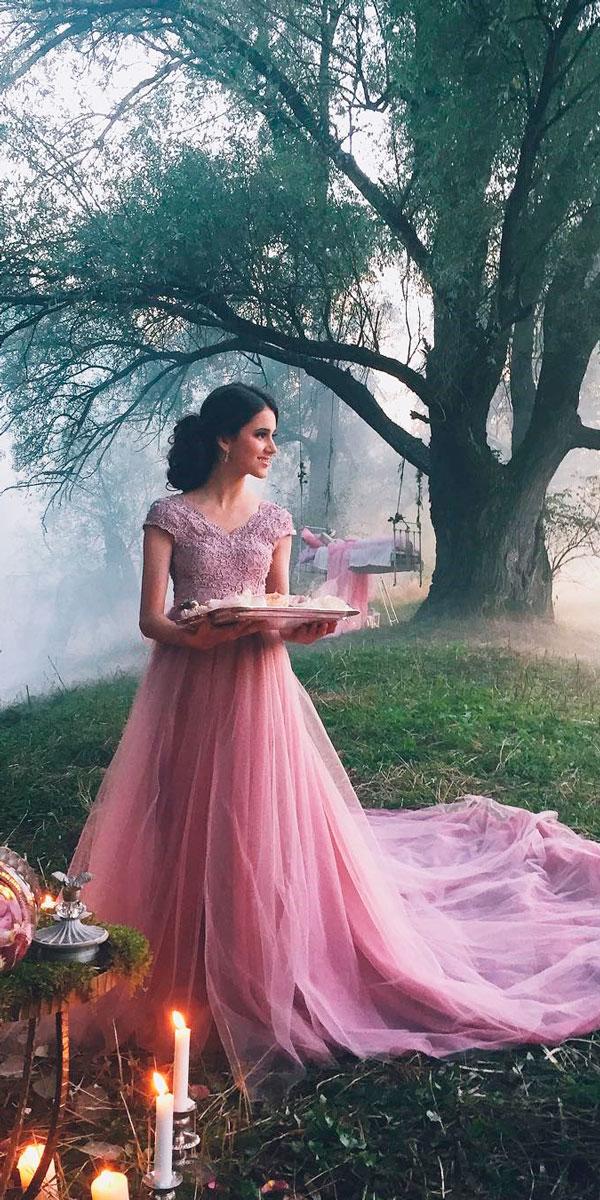 purple wedding dresses a line lace with sleeves foter