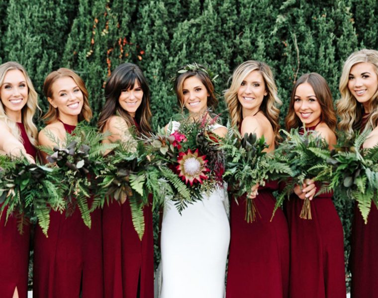 red bridesmaid dresses featured alysha miller photography
