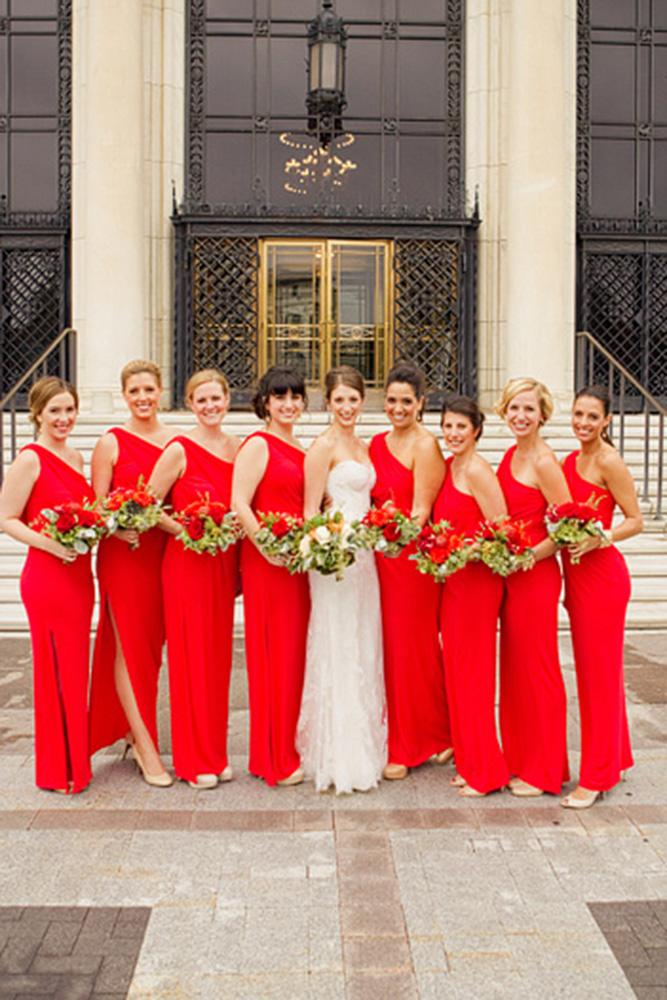 red summer bridesmaid dresses