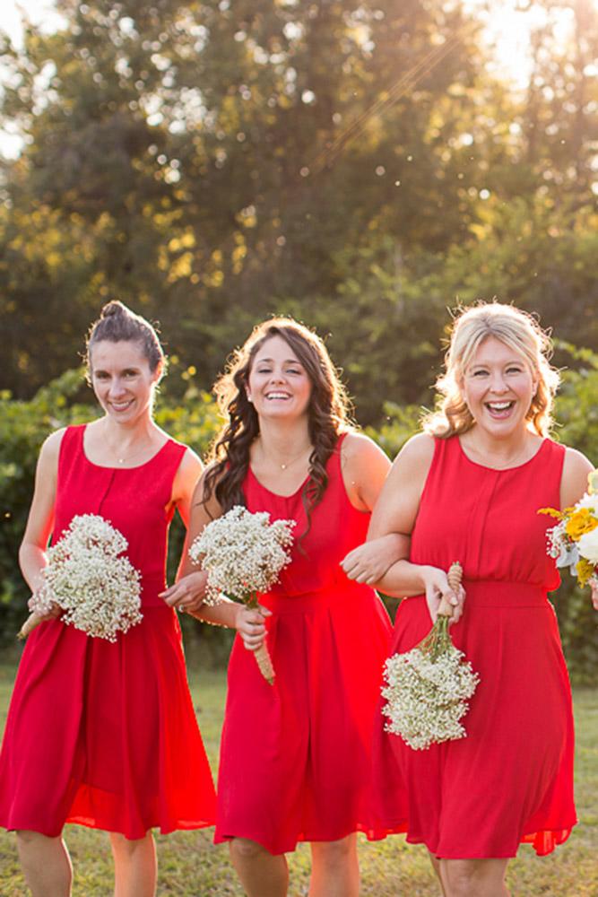 red bridesmaid dresses short simple sleveeless grace hill photography