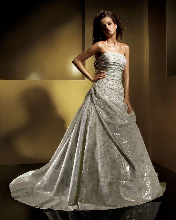 silver color dress for wedding