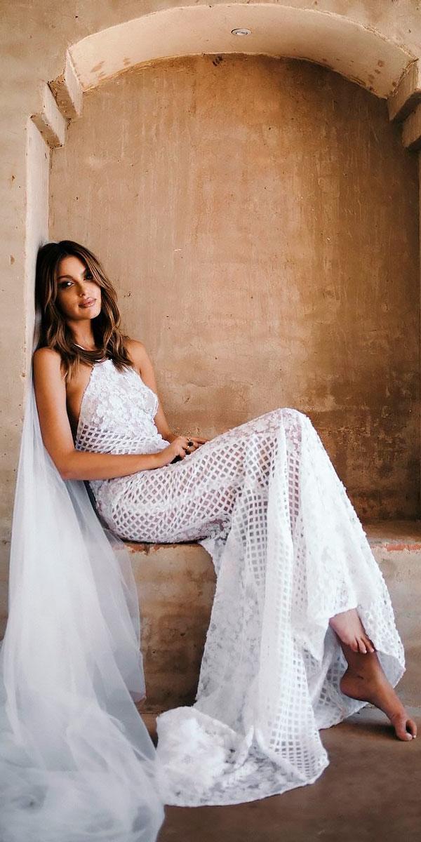 summer wedding dresses lace sheath halter neckline georgia young couture