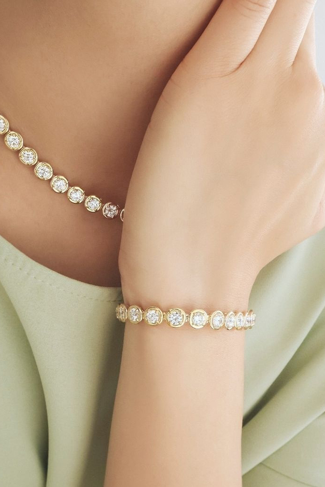 diamond bangles for bridal single line gold orinjewelers