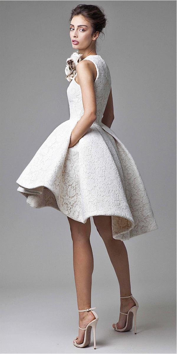 most popular lace krikor jabotian short wedding dresses
