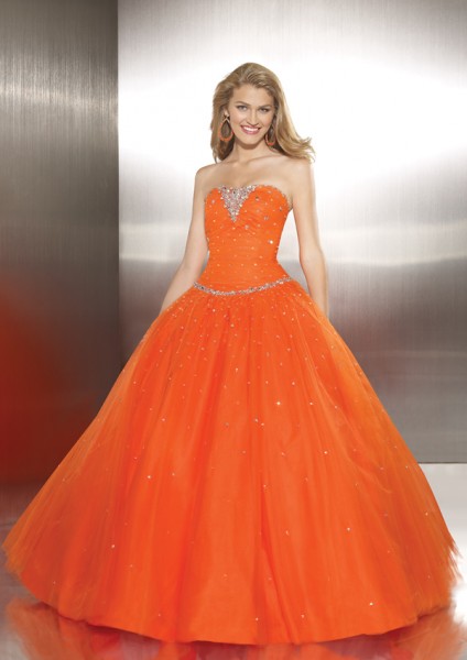 orange gown for wedding