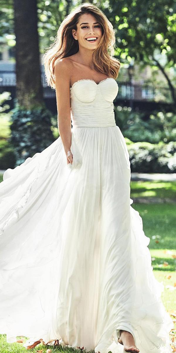 strapless wedding dresses sheath simple beach pronovias