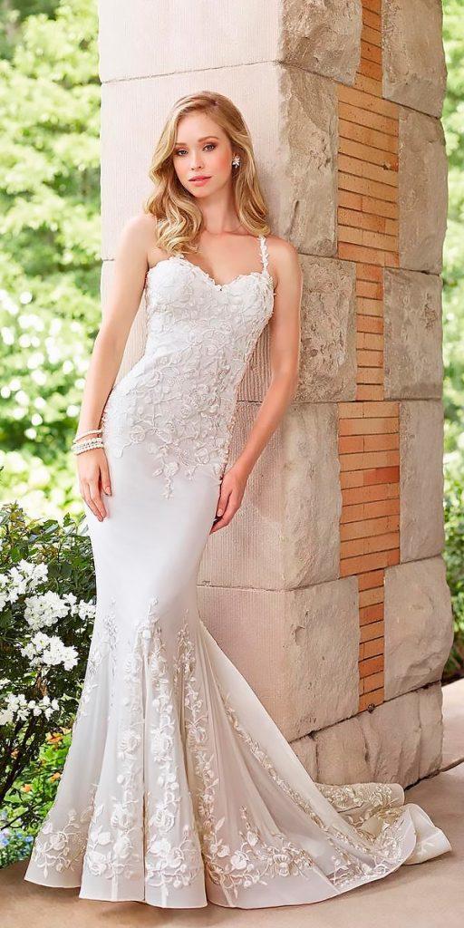 Western Wedding Dresses Mermaid Lace Sweetheart Neck Spaghetti Straps Mon Cheri 512x1024 