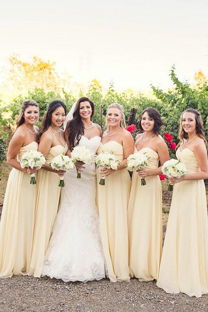 18 Yellow Bridesmaid Dresses For Bright Celebration