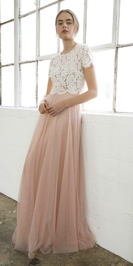  cheap bridesmaid dresses long lace top with cap sleeves under 100 jenny yoo