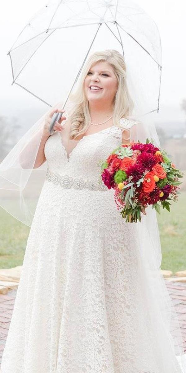 plus size wedding dresses a line sweetheart beaded belt full lace heather brulez hotography
