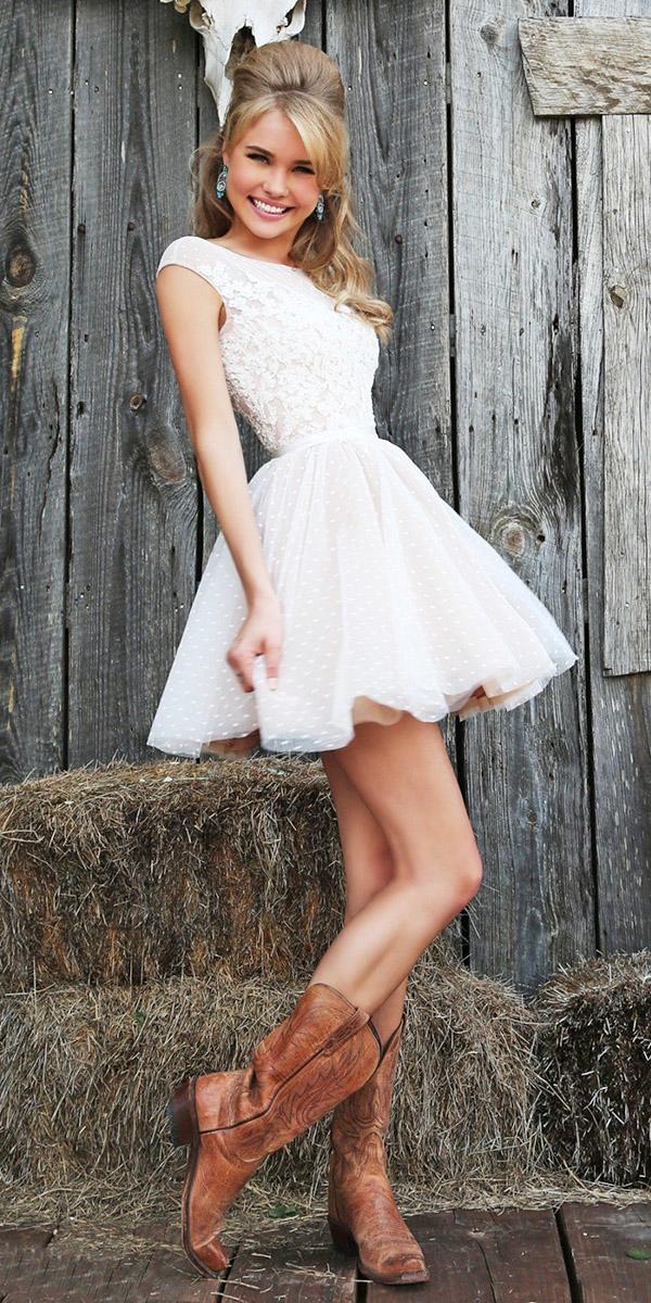 white elegant gowns short sleeveless sherri hill