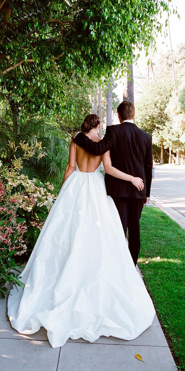 ball gown simple open backless wedding dresses yvette roman