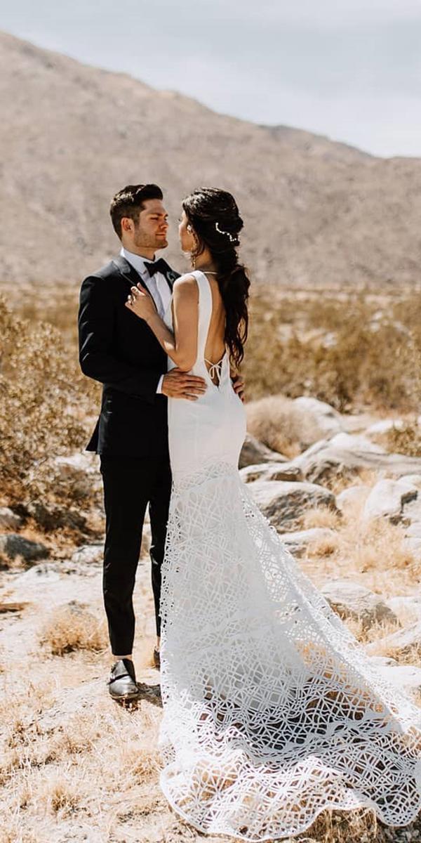 lace beach wedding dresses open back lace train ruth anne photography