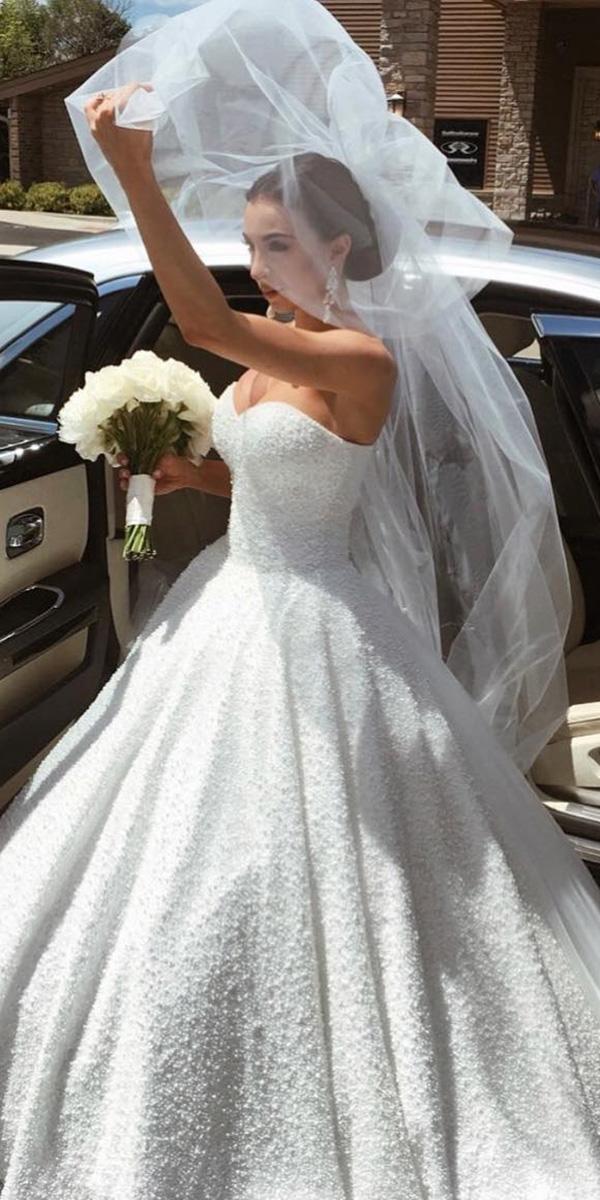romantic bridal gowns ball gown sweetheart strapless simple viero bridal