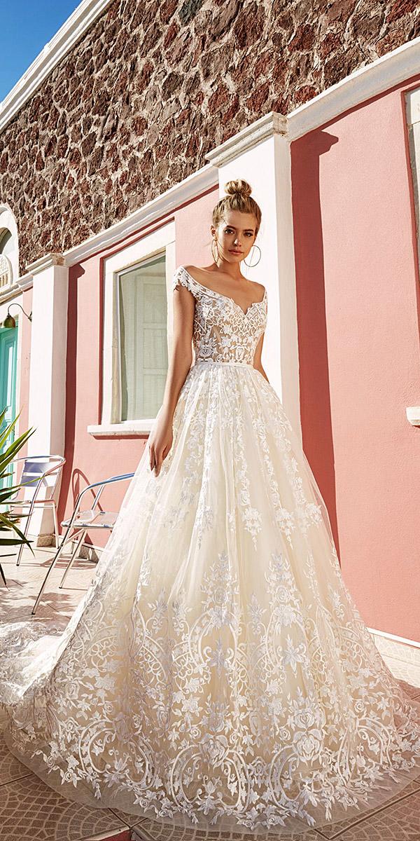 off the shoulder lace ball gown eva lendel wedding dresses 2017 bridal collection