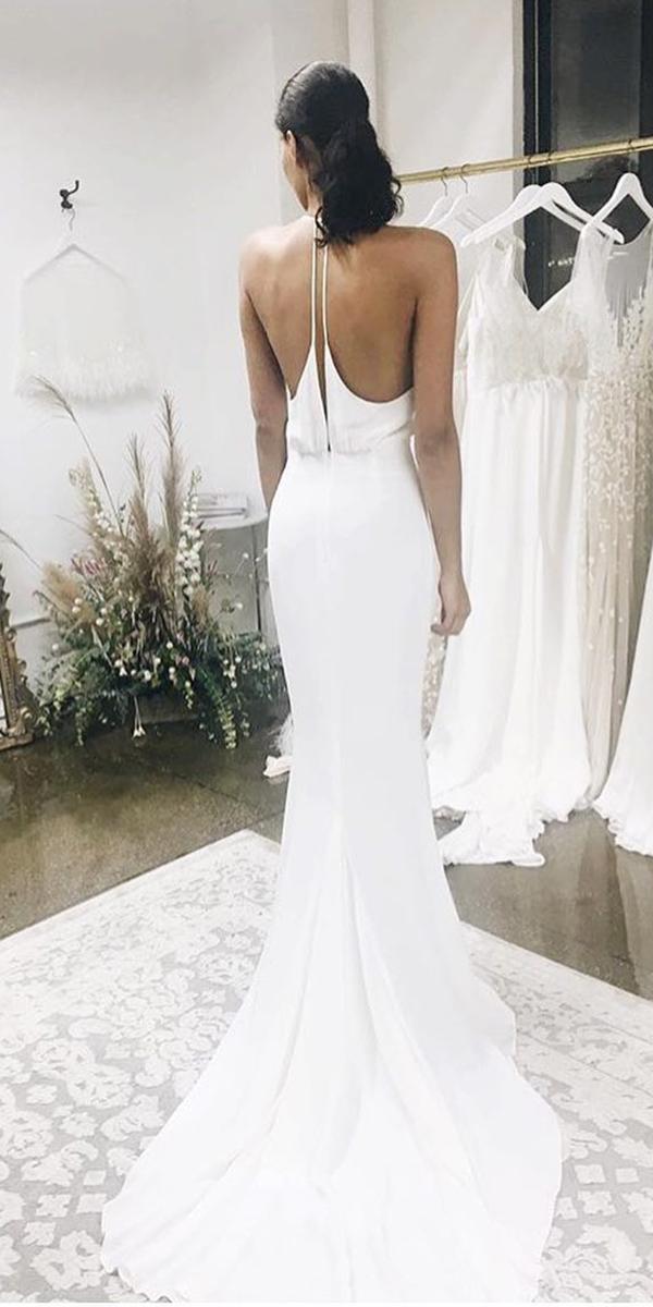  trumpet backless simple chiffon skirt alexandra grecco wedding gown styles