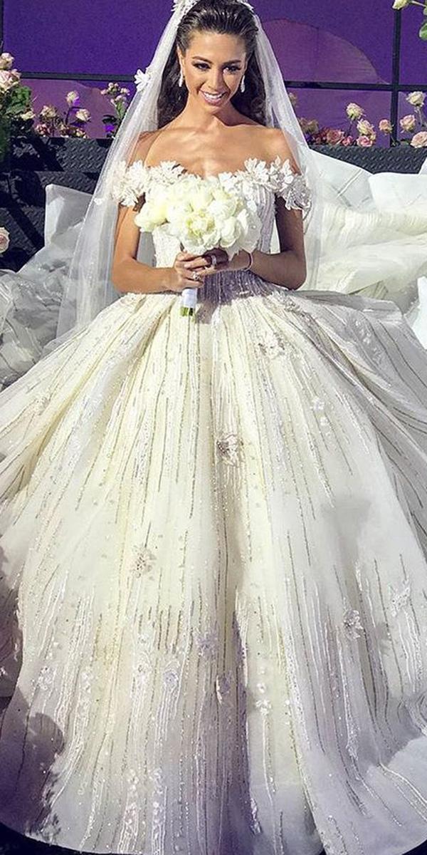 wedding gown styles ball gown off the shoulder ziad nakad