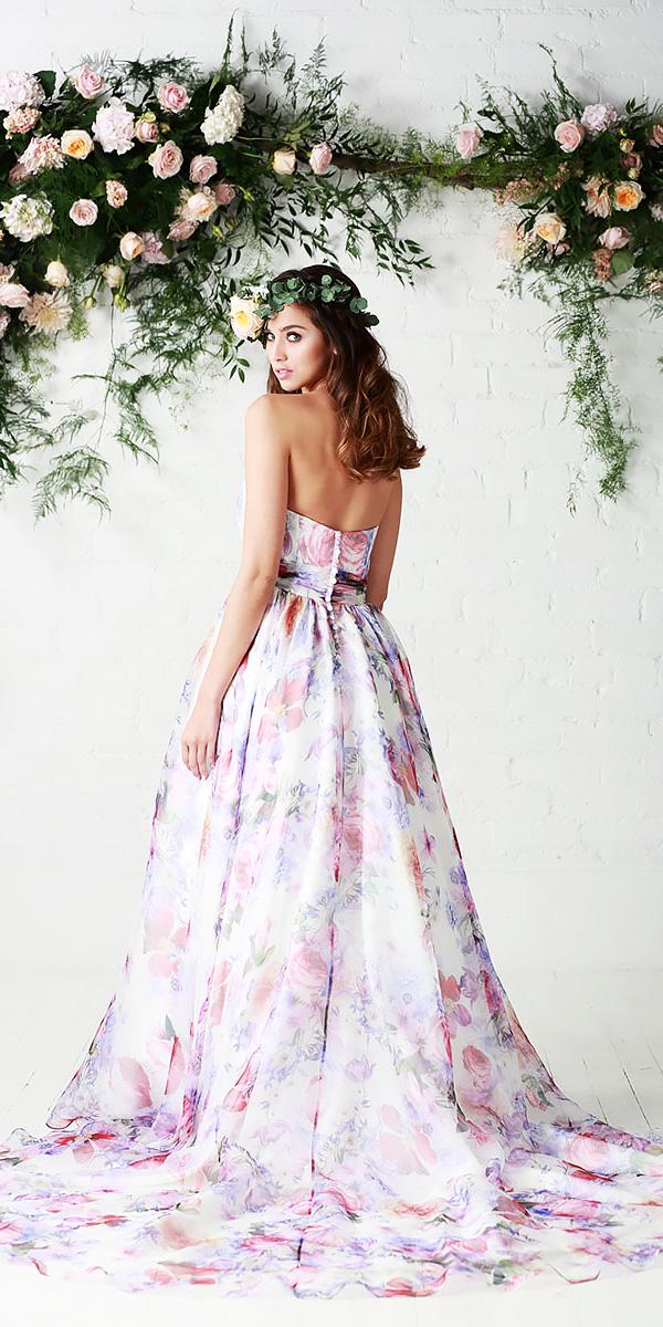 a line sweetheart open back floral wedding dresses charlotte balbier