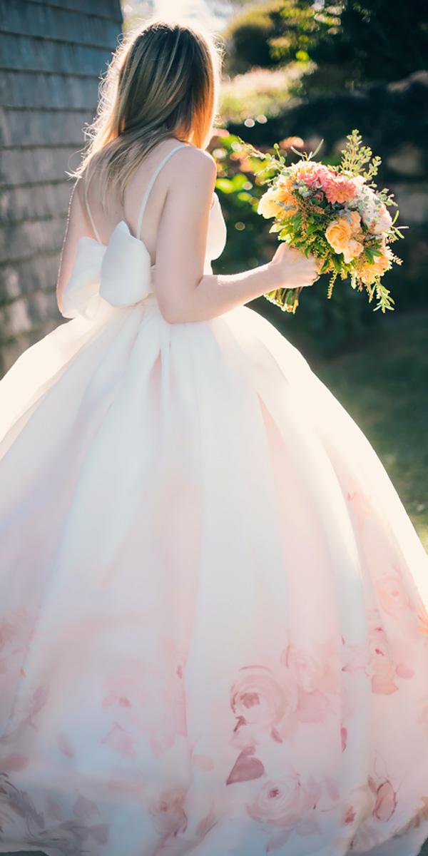 ballgown blush with bow floral wedding dresses katie slater