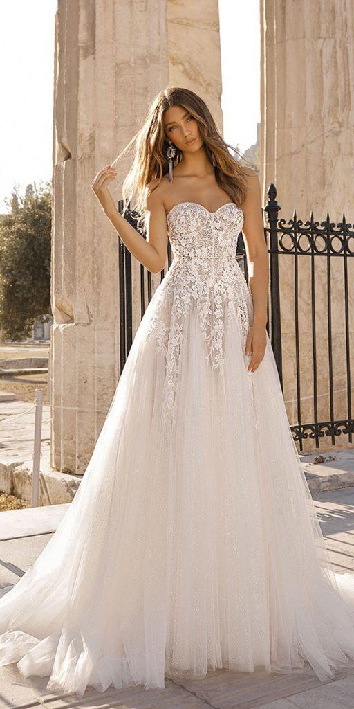 berta bridal wedding dresses a line sweetheart strapless lace romantic