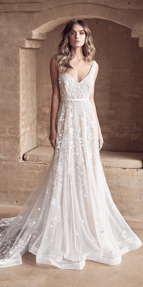 elegant wedding dresses a-line bridal gown