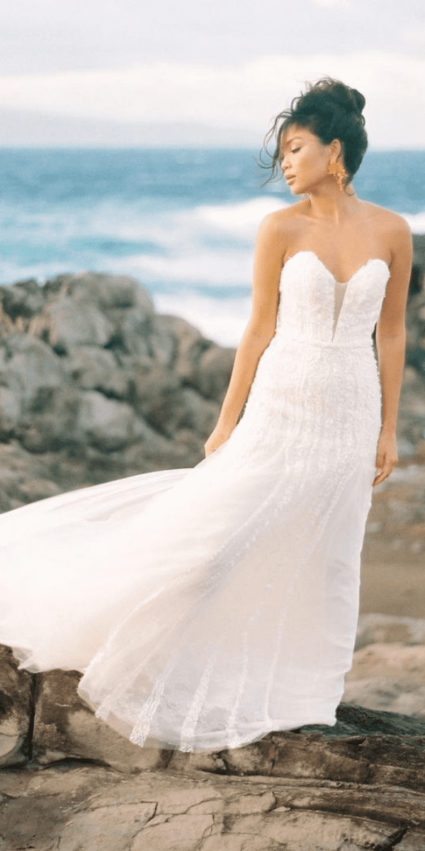 elegant wedding dresses beach gown
