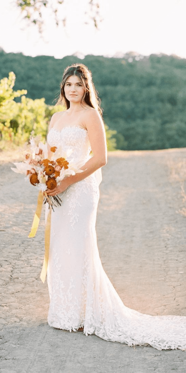 elegant wedding dresses lace bridal outfit
