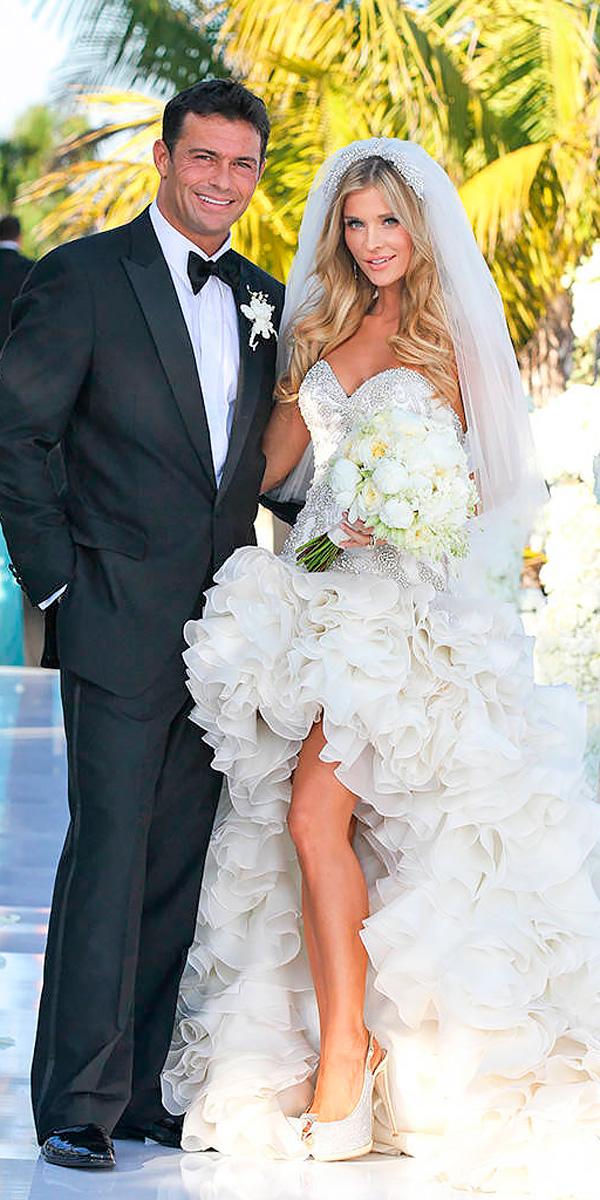 fantastic sweetheart neckline high low wedding dresses with veil kris kan