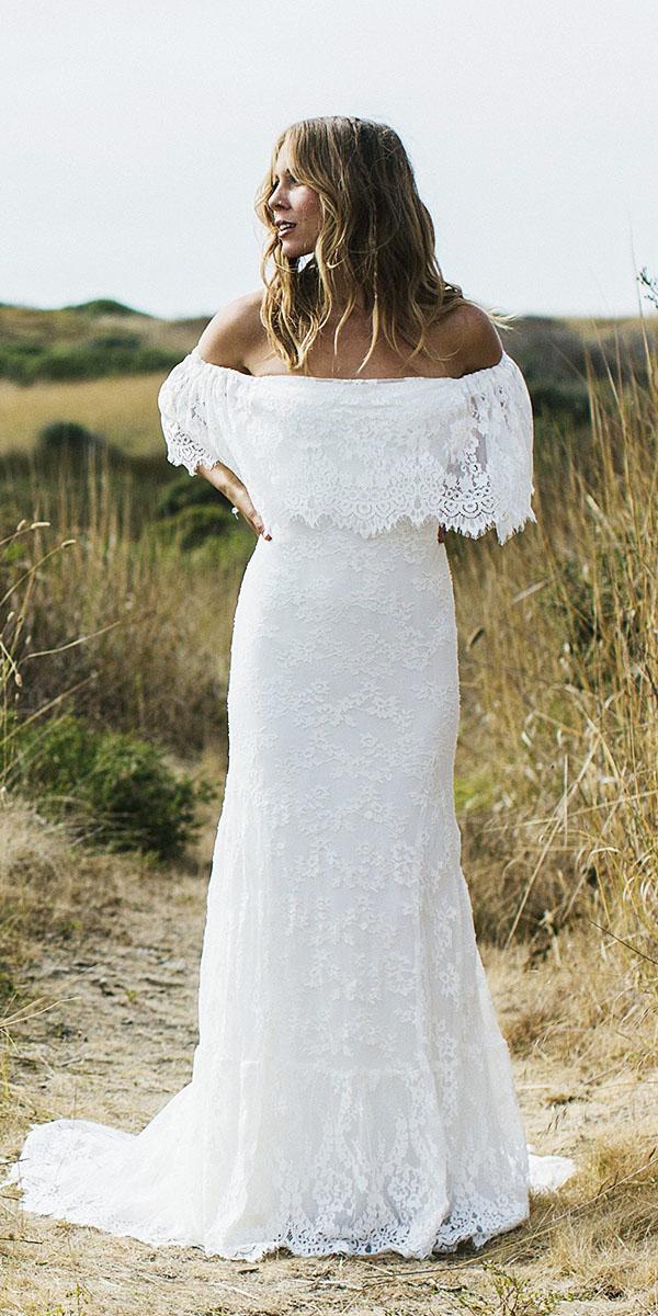 floral wedding dresses beach floral embellishment with short train daughters of simone