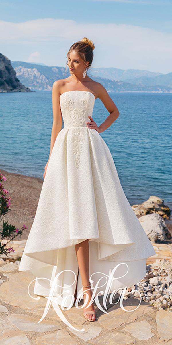 high low wedding dresses straight across lace for summer kookla