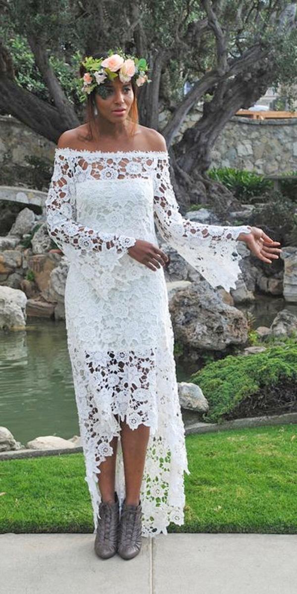 high low wedding-dresses-straight across rustic boho dreamers and lovers