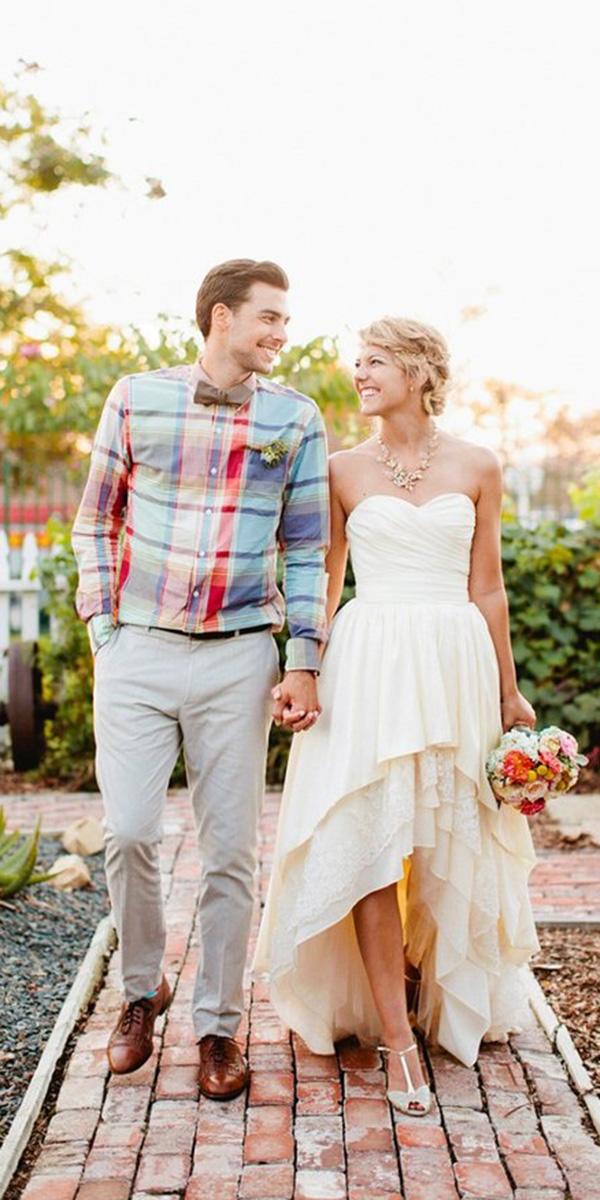 high low wedding dresses sweetheart simple rustic naama anat