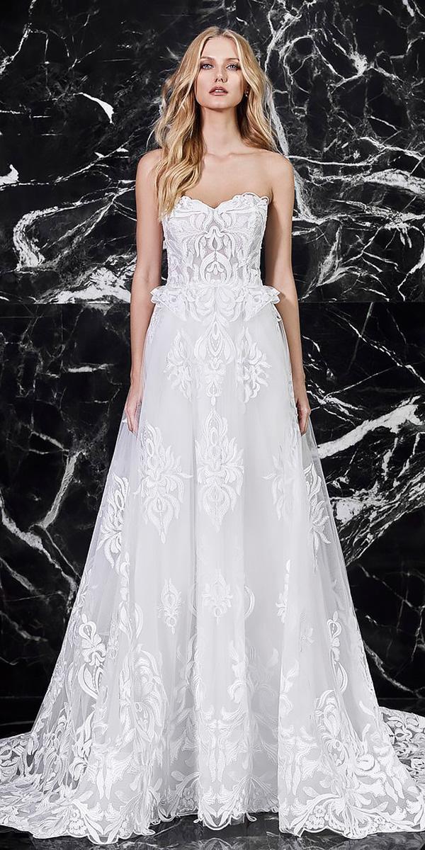 lace a line strapless sweetheart wedding dresses 2018 victoria kyriakides