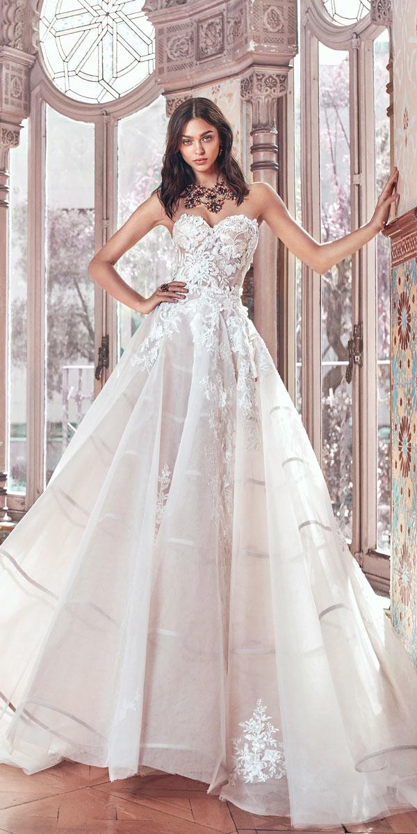 lace ball gown strapless sweetheart wedding dresses galia lahav