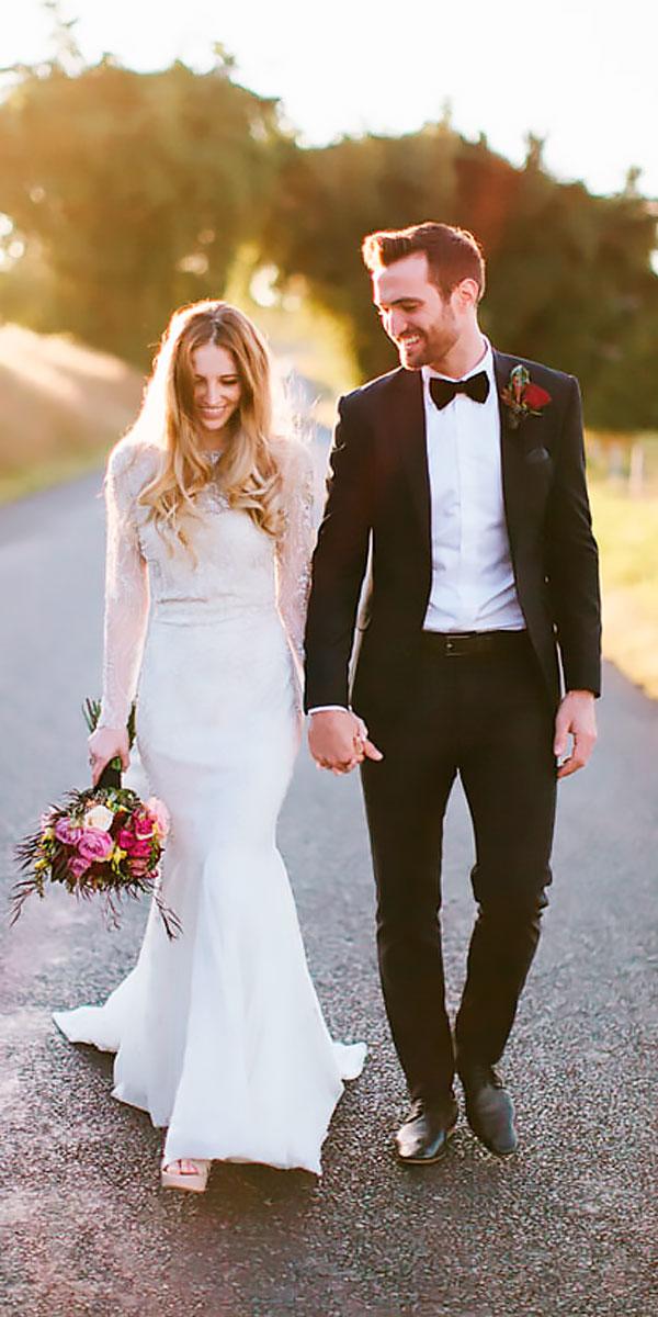 lace vintage elegant wedding dresses sheath with long sleeve bo luca