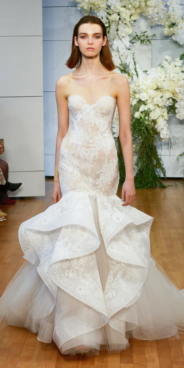 mermaid strapless sweetheart wedding dresses monique lhuillier