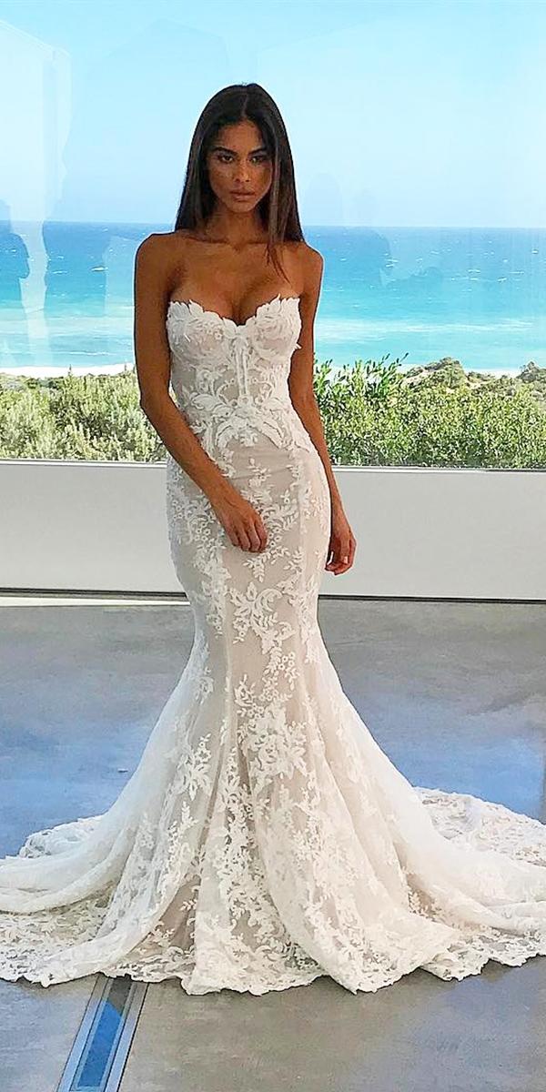 sweetheart lace satin mermaid wedding dresses wedding nektariaworld