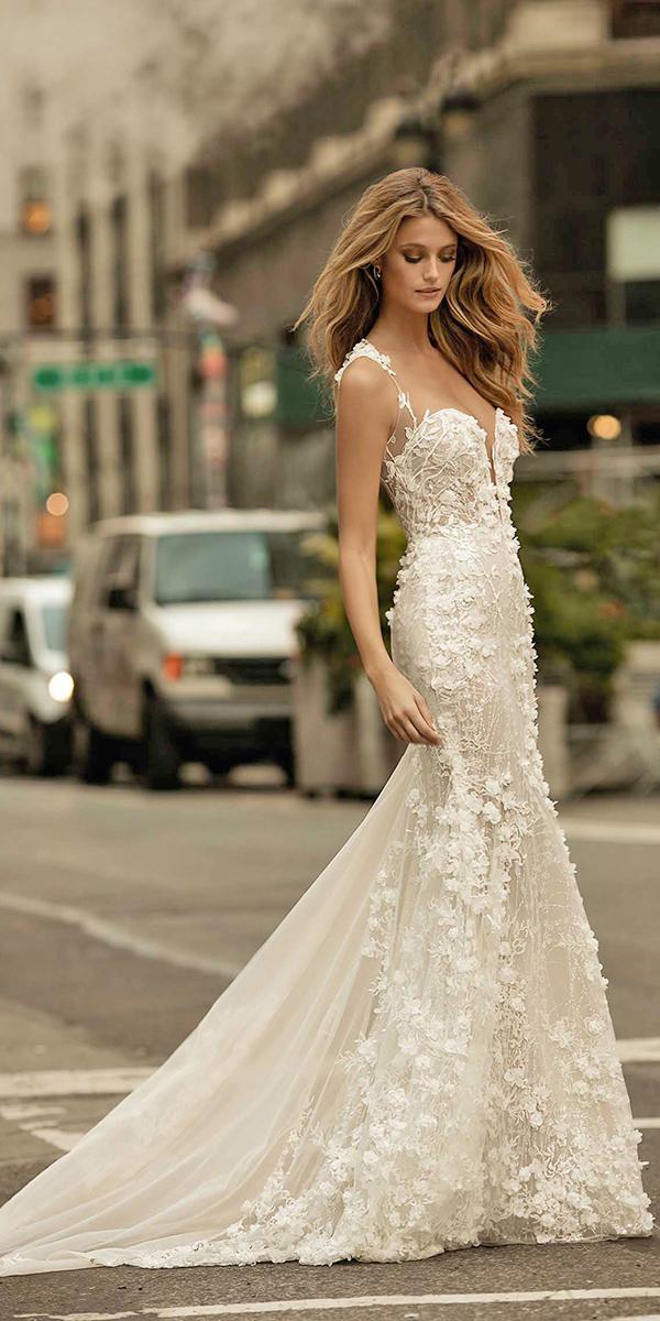 mermaid sweetheart with train berta bridal wedding dresses