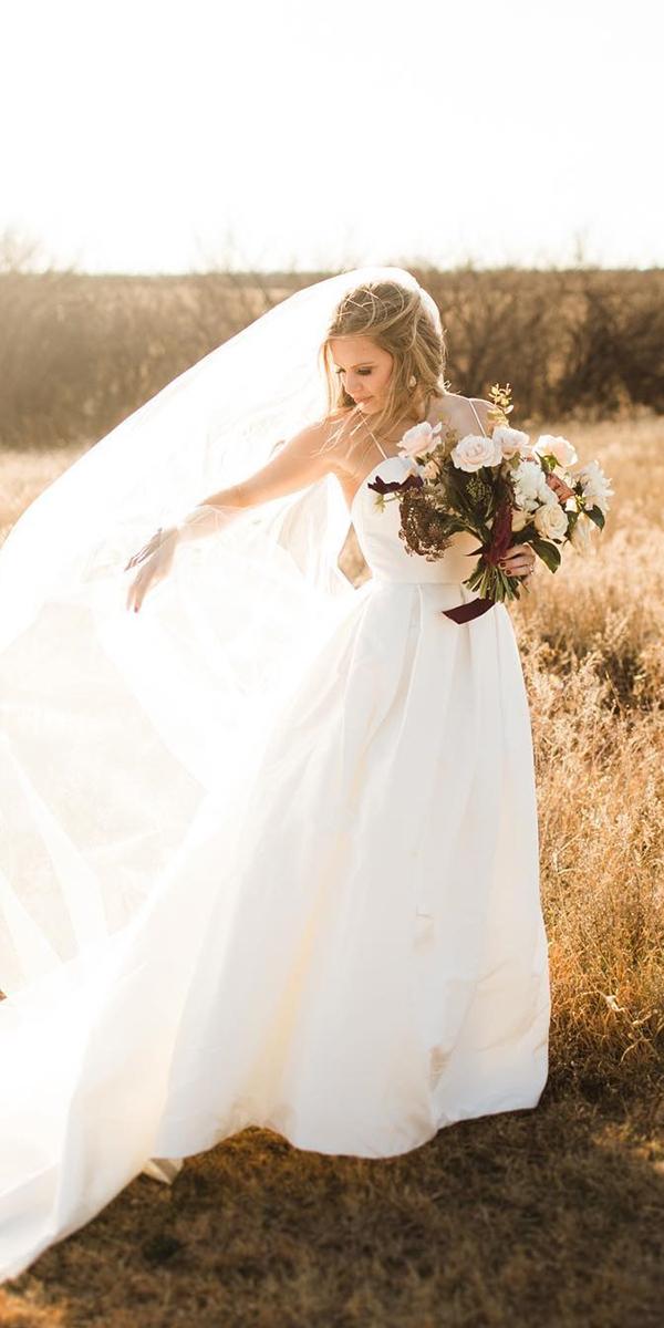 modest wedding dresses a line- straps simple holly gannett photography