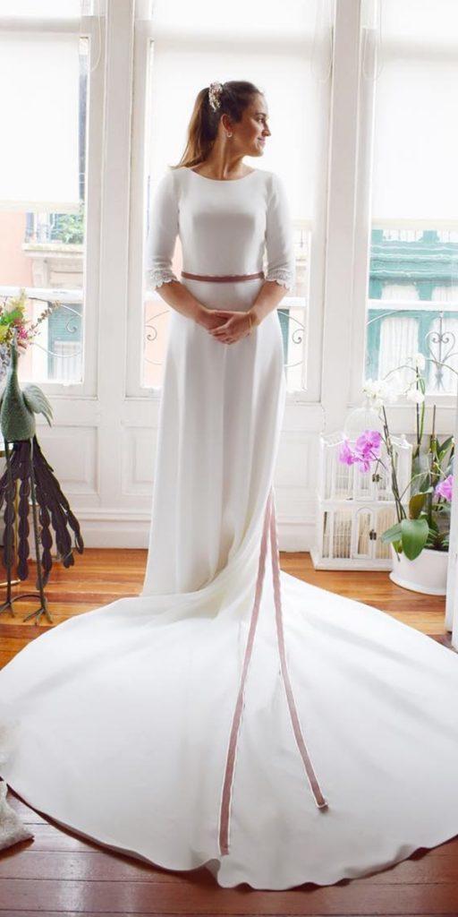 modest wedding dresses a line with three quote simple aliciaruedaatelier