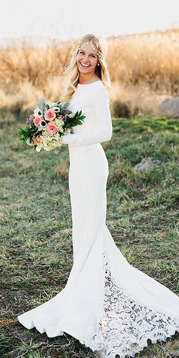 modest wedding dresses memaid with long sleeves simple janay marie designs