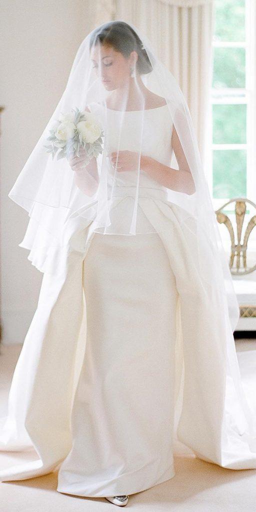 modest wedding dresses simple with overskirt sleveless josevilla