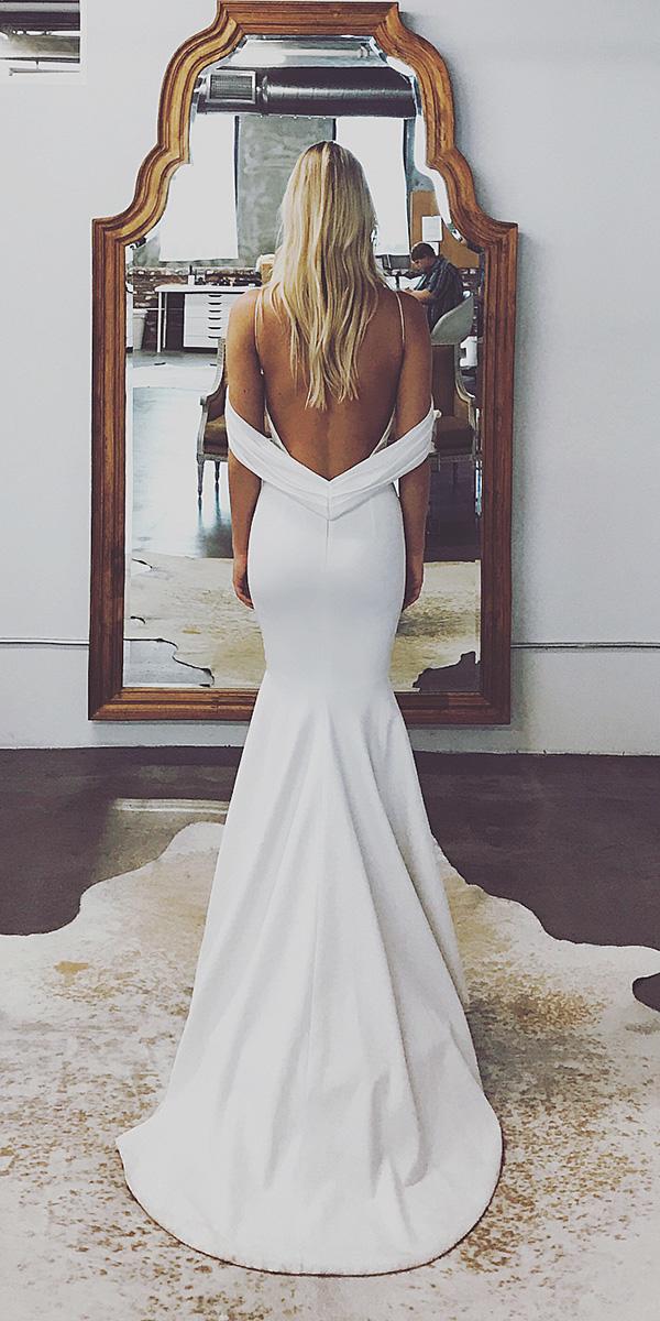 modest wedding dresses trumpet with spaghetti straps beach sexy katie may