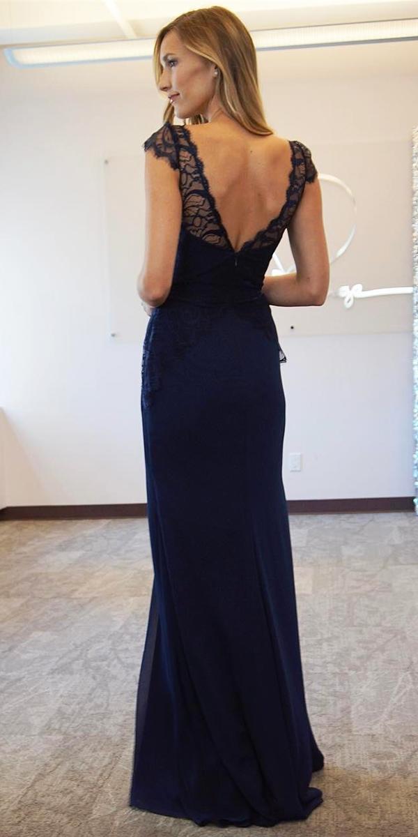 open back lace navy bridesmaid dresses hayley paige occasions