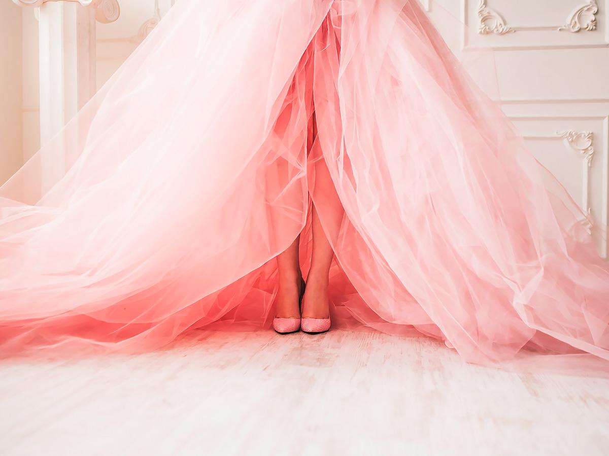 pink wedding dresses featured