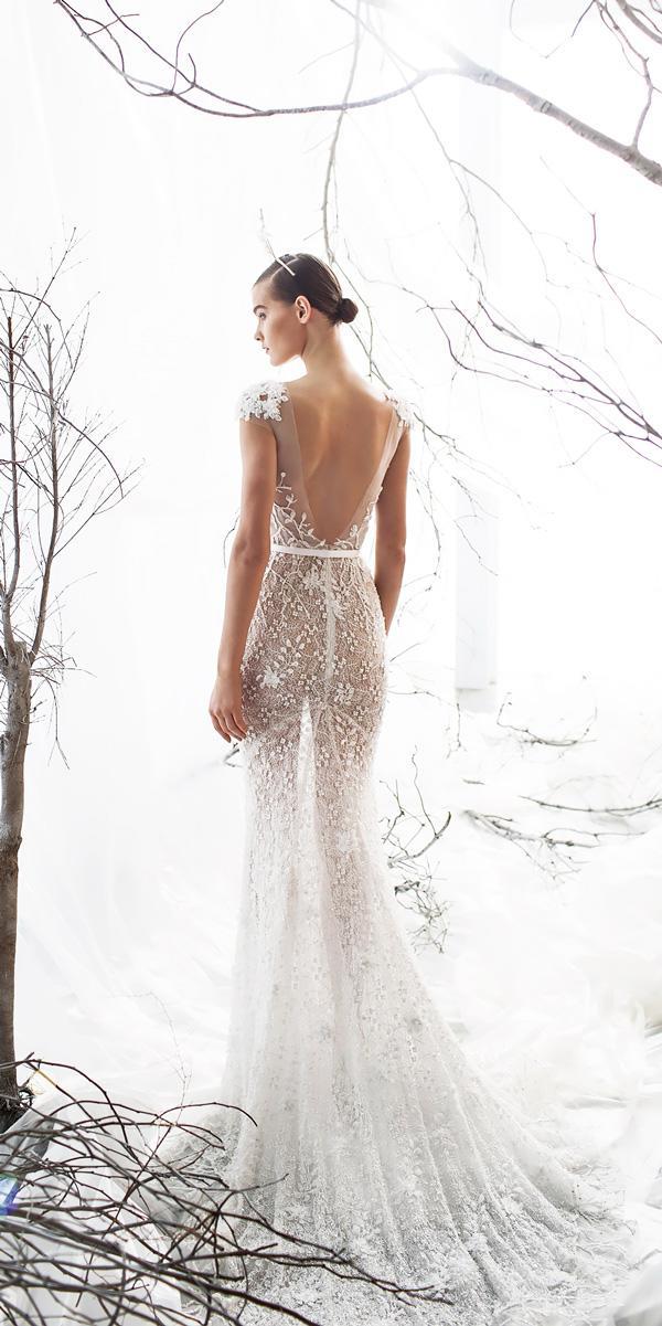 sheath lace beaded cap sleeve v shape open back wedding dresses mira zwillinger